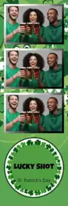 Variante bande 2x6, 3 photos et orientation paysage du design photobooth St Patricks Lucky Shot pour Vivabox