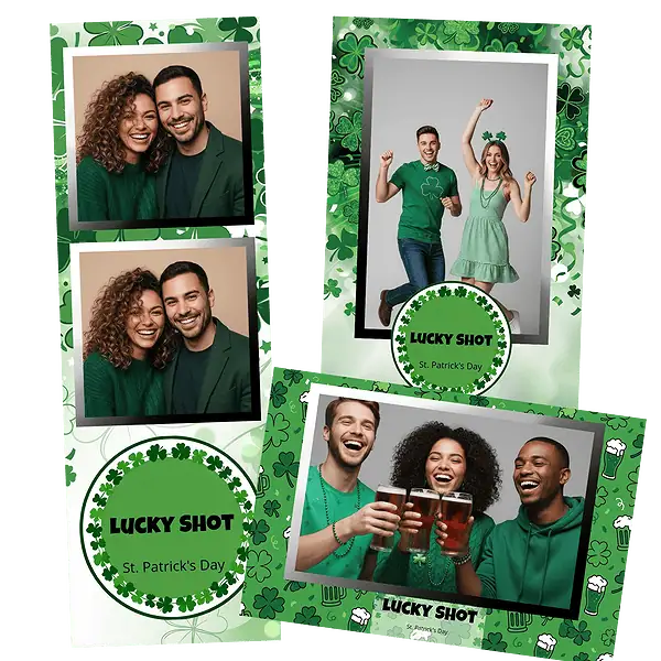 Design photobooth St Patricks Lucky Shot pour Vivabox et Miroir