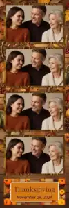 Variante bande 2x6, 4 photos et orientation paysage du design photobooth Rustic Thanksgiving Harvest Feast pour Vivabox