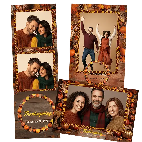 Design photobooth Rustic Thanksgiving Harvest 3 pour Vivabox et Miroir
