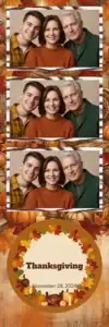 Variante bande 2x6, 3 photos et orientation paysage du design photobooth Rustic Thanksgiving Harvest 4 pour Vivabox
