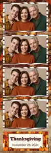 Variante bande 2x6, 4 photos et orientation paysage du design photobooth Rustic Thanksgiving Harvest 4 pour Vivabox