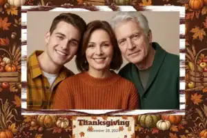 Variante format paysage 6x4, 1 photo et orientation paysage du design photobooth Rustic Thanksgiving Harvest 4 pour Vivabox