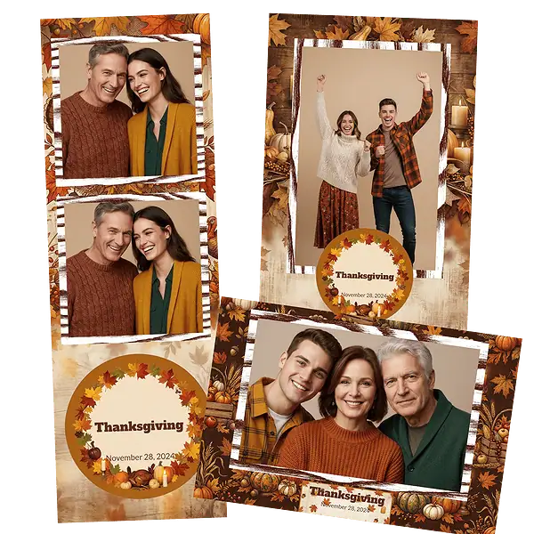 Design photobooth Rustic Thanksgiving Harvest 4 pour Vivabox et Miroir