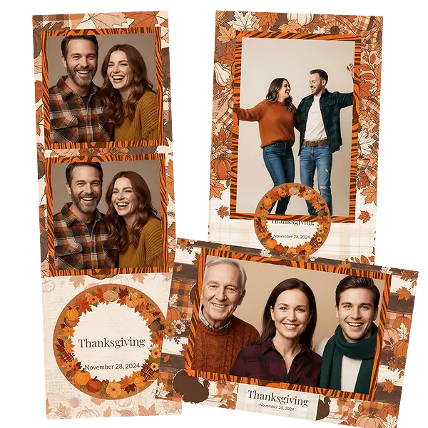 Design photobooth Rustic Thanksgiving Harvest 5 pour Vivabox et Miroir