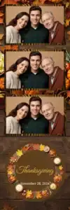 Variante bande 2x6, 3 photos et orientation paysage du design photobooth Rustic Thanksgiving Feast pour Vivabox