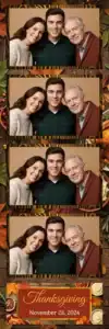 Variante bande 2x6, 4 photos et orientation paysage du design photobooth Rustic Thanksgiving Feast pour Vivabox