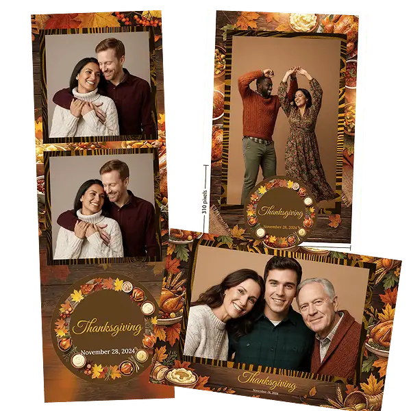 Design photobooth Rustic Thanksgiving Feast pour Vivabox et Miroir
