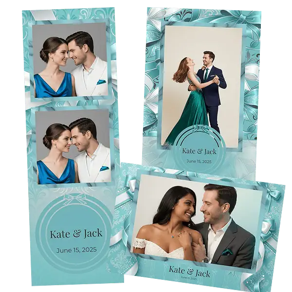 Design photobooth Turquoise Gift Wrap pour Vivabox et Miroir