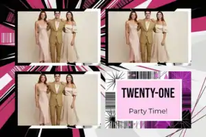 Variante format paysage 6x4, 3 photos et orientation paysage du design photobooth Modern Fashion Magazine Cover pour Vivabox