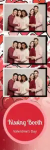 Variante bande 2x6, 3 photos et orientation paysage du design photobooth Modern Kissing Booth pour Vivabox
