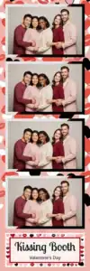 Variante bande 2x6, 4 photos et orientation paysage du design photobooth Modern Kissing Booth pour Vivabox