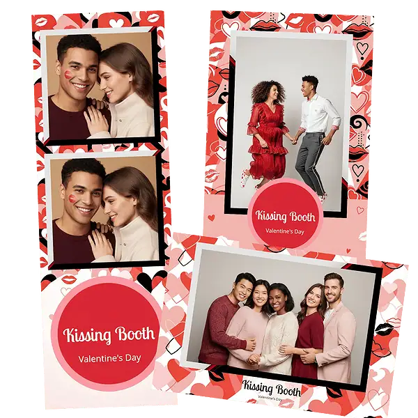 Design photobooth Modern Kissing Booth pour Vivabox et Miroir