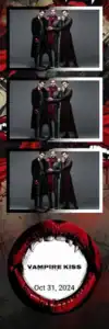 Variante bande 2x6, 3 photos et orientation paysage du design photobooth Vampire Kiss Halloween pour Vivabox