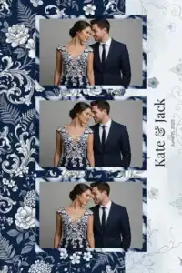 Mariage fleuri bleu marine et blanc - Vivabox 5
