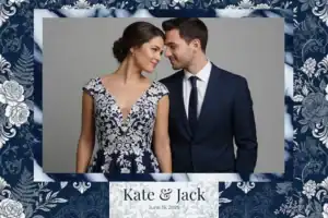 Mariage fleuri bleu marine et blanc - Vivabox 3