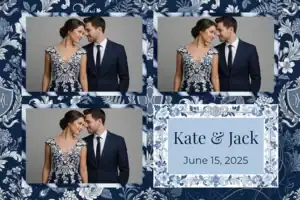 Mariage fleuri bleu marine et blanc - Vivabox 4