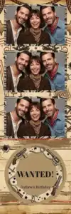 Variante bande 2x6, 3 photos et orientation paysage du design photobooth Wild West Wanted Poster 2 pour Vivabox