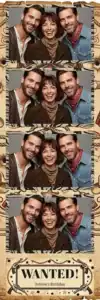 Variante bande 2x6, 4 photos et orientation paysage du design photobooth Wild West Wanted Poster 2 pour Vivabox