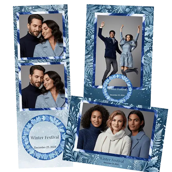 Design photobooth Frosted Winter Foliage pour Vivabox et Miroir