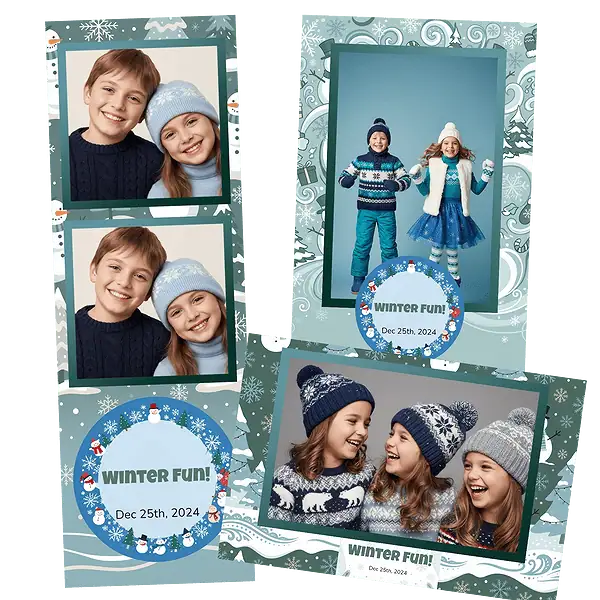 Design photobooth Playful Winter Festival pour Vivabox et Miroir