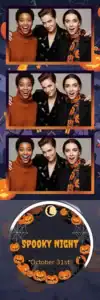 Variante bande 2x6, 3 photos et orientation paysage du design photobooth Black Halloween Illustrated Elements pour Vivabox