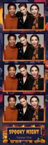Variante bande 2x6, 4 photos et orientation paysage du design photobooth Black Halloween Illustrated Elements pour Vivabox