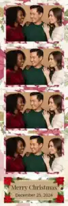 Variante bande 2x6, 4 photos et orientation paysage du design photobooth Red Green Holiday Botanical pour Vivabox