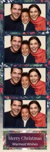 Variante bande 2x6, 4 photos et orientation paysage du design photobooth Red Berry Holly Christmas pour Vivabox