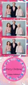 Variante bande 2x6, 3 photos et orientation paysage du design photobooth Green Holly Christmas Photo pour Vivabox