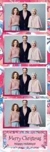 Variante bande 2x6, 4 photos et orientation paysage du design photobooth Green Holly Christmas Photo pour Vivabox