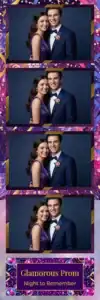 Variante bande 2x6, 4 photos et orientation paysage du design photobooth Neon Confetti Party Booth pour Vivabox