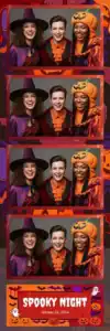 Variante bande 2x6, 4 photos et orientation paysage du design photobooth Orange Black Halloween Illustrations pour Vivabox