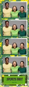 Variante bande 2x6, 4 photos et orientation paysage du design photobooth Green Grass Sports Birthday pour Vivabox