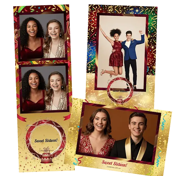 Design photobooth Colorful Confetti Birthday Party pour Vivabox et Miroir