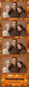 Variante bande 2x6, 4 photos et orientation paysage du design photobooth Watercolor Autumn Botanical Thanksgiving pour Vivabox