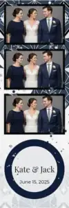 Variante bande 2x6, 3 photos et orientation paysage du design photobooth White Diamond Confetti Wedding pour Vivabox