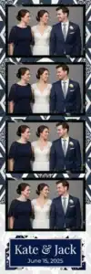 Variante bande 2x6, 4 photos et orientation paysage du design photobooth White Diamond Confetti Wedding pour Vivabox