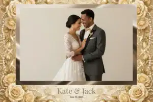 Mariage aux roses dorées et perles - Vivabox 3