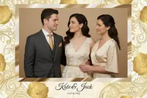 Mariage aux roses dorées à l’aquarelle - Vivabox 3