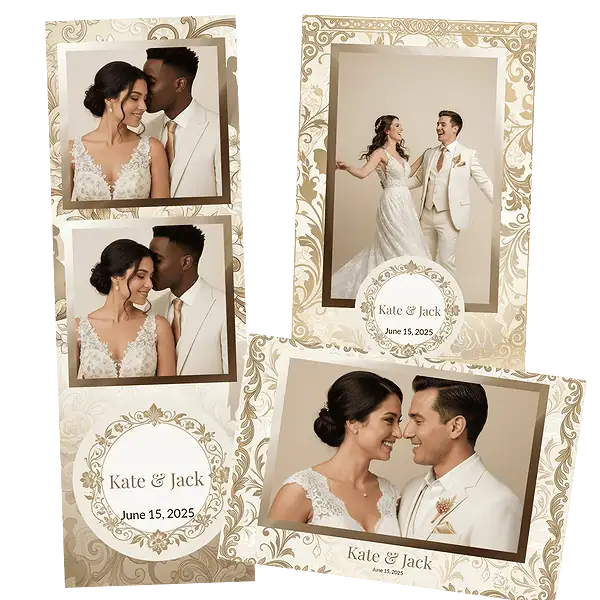 Design photobooth Floral Silhouette Wedding Arch pour Vivabox et Miroir
