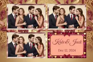 Mariage aux cœurs et rubans rouges - Vivabox 4