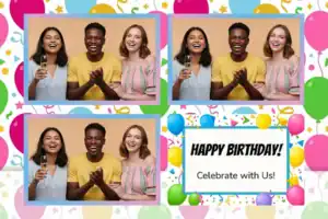 Anniversaire bleu, rose et vert - Vivabox 4