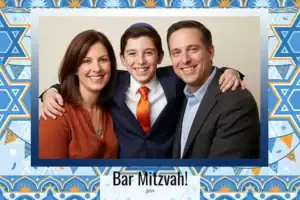 Bar Mitzvah bleu et blanc à fanions - Vivabox 3