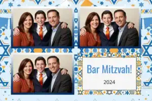Bar Mitzvah bleu et blanc à fanions - Vivabox 4