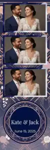 Mariage bleu marine et rose géométrique - Vivabox 1