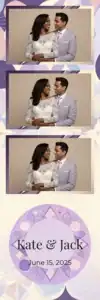 Cadre de mariage géométrique violet - Vivabox 1
