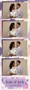Cadre de mariage géométrique violet - Vivabox 2