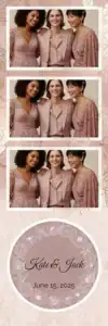 Cadre de mariage aux fleurs roses - Vivabox 1
