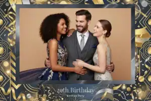 Anniversaire bleu marine aux lumières dorées - Vivabox 3